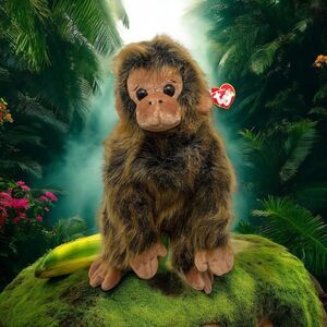 Ty Beanie Buddie Jake the Ape Monkey Brown 15" Plush Stuffed Animal Plush‎